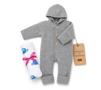 Set Engel Walk Overall, Wollfleece Baby Overall Herbst & Winter & Windel | 100% Schurwolle (kbT) - Atmungsaktiv, Kratzfrei - Wolloverall Baby Herbst & Winter - Babyanzug - Made in Germany