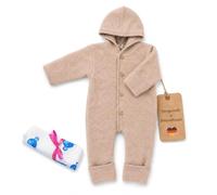 Set Engel Walk Overall, Wollfleece Baby Overall Herbst & Winter & Windel | 100% Schurwolle (kbT) - Atmungsaktiv, Kratzfrei - Wolloverall Baby Herbst & Winter - Babyanzug - Made in Germany