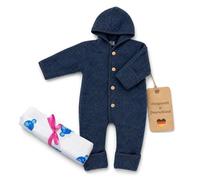 Set Engel Walk Overall, Wollfleece Baby Overall Herbst & Winter & Windel | 100% Schurwolle (kbT) - Atmungsaktiv, Kratzfrei - Wolloverall Baby Herbst & Winter - Babyanzug - Made in Germany