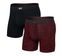 Saxx Underwear Vibe Xtra Brief Fly Boxershorts 2 Einheiten L Spacedye Stripe / Black