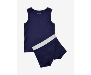 Set Jungen Unterwäsche Boxershorts und Tanktop aus Bambusviskose Dark Navy Minymo Größe: 92