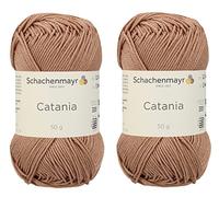 Set mit 2 Knäueln: SMC Catania Originals 100% merzerisierte Baumwolle, insgesamt 100 g, je 50 g, 136 Yrds (125 m) Amigurumi Garn Fine-Sport 2 (437 Sun geküsst)