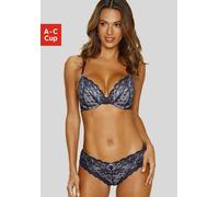 Set: Push-up-BH LASCANA Gr. 80 (40/42), Cup C, nachtblau, lavendel Damen BH-Sets BH Hochzeitsdessous BH-Set Bügel-BH Dessous-Set Push-up-BH Hochzeitswäsche BHs mit zarter Spitze, sexy Dessous, Reizwäsche (30784932-80)