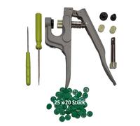 Set Snaps Zange + Snaps Bundle 500 Knöpfe in 20 Farben
