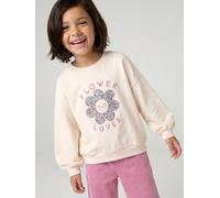 Set Sweatshirt & Samt-Hose Mädchen wollweiß Gr. 158 von Vertbaudet