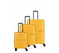Set Travelite Trient Trolley 4 Rollen 3 teilig Polypropylen Gelb