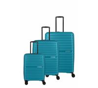 Set Travelite Trient Trolley 4 Rollen 3 teilig Polypropylen Petrol