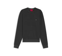 HUGO Strickpullover mit Stacked-Logo - Style Setal, 50553610 Dunkelgrau L