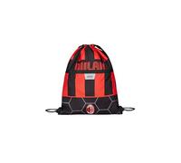 Seven AC Milan Fußball Rucksack - Path of Victory, Schwarz - Kordelzug, 37 x 47 cm