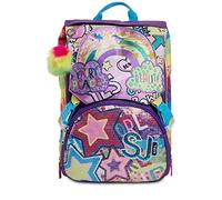 Seven Big Ausziehbarer Schulrucksack - Sj Gang - Mehrfarbiges Mädchen - Grundschule mit Flip-System - Wendbare Pailletten