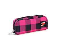 Seven Federmäppchen, Mäppchen, Federtasche für Schreibwaren, Mädchen-Jungen, Kindergarten, Schule und Gymnasium, rosa-schwarz