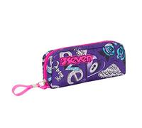 Seven Federmäppchen, Mäppchen, Federtasche für Schreibwaren, Mädchen&Jungen, Schule und Gymnasium, Teenager, blau/pink, Keys