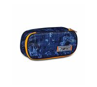 Seven Federmäppchen, Mäppchen, mehrfarbig, nachhaltiges Gewebe, Federtasche für Schreibwaren, mit Stundenplan und elastischen Bändern, für Mädchen & Jungen, Schule&Grundschule, DEEPLY INDIGO