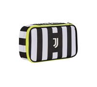 Seven Federmäppchen Quick CASE - F.C. Juventus Fußball - Win is The Rule, schwarz weiß - komplettes Fach mit Bleistiften, Stiften und Markern, Schulzubehör, Schulrucksack - Federmäppchen für Kinder,