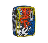 SEVEN Federmäppchen für die Schule, Speed Pad, Schwarz Gelb Blau, Mark On Boy, Stiftehalter mit herausnehmbaren Planzen und Stiften, Bleistiften, Farben, Zubehör Rucksack, Grundschule, Medium, Kinder,