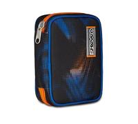 Seven Federmäppchen Speed Pad, schwarz, Stiftehalter mit herausnehmbaren Planken, komplett mit Stiften, Bleistiften, Farben, Zubehör Rucksack, Grundschule, Kinder, Schwarz , Taglia Unica