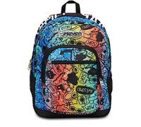 Seven Freethink Rucksack, Schultasche Schulranzen für Mädchen Jungen, Tornister mit Doppelfach-Trinkflaschenfach-Laptopfach, gepolstert, für Schule, Sport, Freizeit; mit Kopfhörern, mehrfarbig