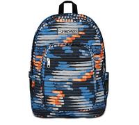Seven Freethink Rucksack, Schultasche Schulranzen für Mädchen Jungen, Tornister mit Doppelfach und Trinkflaschenfach, gepolstert, für Schule, Sport, Freizeit; USB-Ladeanschluss, Mehrfarbig