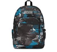 Seven Freethink Rucksack, Schultasche Schulranzen für Mädchen Jungen, Tornister mit Doppelfach und Trinkflaschenfach, gepolstert, für Schule, Sport, Freizeit; USB-Ladeanschluss, blau