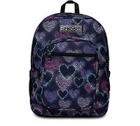Seven Freethink Rucksack, Schultasche Schulranzen für Mädchen Jungen, Tornister mit Doppelfach und Trinkflaschenfach, gepolstert, für Schule, Sport, Freizeit; USB-Ladeanschluss, violett mit Herzen