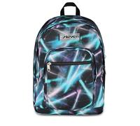 Seven Freethink Schulrucksack, Doppelfach, Blau, 34 l, Laptop-Fach, multifunktionale Taschen, Seitentasche für Trinkflasche, mittlere und obere Schule, Kinder, Jugendliche