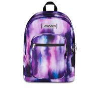 Seven Freethink Schulrucksack, Doppelfach, Violett, 34 l, Laptop-Fach, multifunktionale Taschen, Seitentasche für Trinkflasche, mittlere und obere Schule, Mädchen, Mädchen