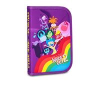 Seven Inside Out 2 Kindergarten-Federmäppchen mit 1 Reißverschluss, Lila, Mono-Fach komplett mit Buntstiften, Filzstiften, Zubehör Rucksack, Mädchen, violett, Taglia Unica, Modern