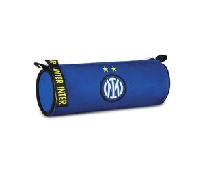 Seven Inter Tombolotto Stiftehalter, Blau, ovales Federmäppchen für Stifte, Bleistifte und Zubehör, Schule Medium und höher, Jungen, Fußball, Blau, Modern, blau, Modern