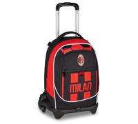 Seven Jack Schultrolley mit 3 Rädern, Schwarz, 33 l, abnehmbar, Cross-Over System, 3-in-1, Verwendung Rucksack, Fronttasche, Grund- und Mittelschule, Kinder, Jungen, Fußball, offizielles Produkt