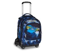 Seven Jack Schultrolley mit 8 Rädern Detach Blau Fusion, Blau, 34 l, zerlegbar, abnehmbarer Rucksack, 4 in 1, Cross-over System, multifunktionale Taschen, Grund- und Mittelschule, Kinder, Jungen