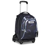 Seven Jack Schultrolley mit 8 Rädern Detach SHADOWS OF COLOR, Schwarz, 34 L, zerlegbar, Cross-over System, abnehmbarer Rucksack, Seitentasche für Trinkflasche, Grund- und Mittelschule, Kinder, Jungen