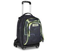 Seven Jack Schultrolley mit 8 Rädern Detach SHADOWS OF COLOR, Schwarz, 34 L, zerlegbar, Cross-over System, abnehmbarer Rucksack, Seitentasche für Trinkflasche, Grund- und Mittelschule, Kinder, Jungen