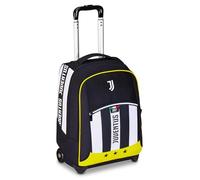 Seven Juventus Big Trolley für die feste Schule, Weiß und Schwarz, 2 in 1, doppelter Verwendungszweck, Trolley und Rucksack, Grundschule, Kinder, Fußball, Schwarz, Taglia unica, Casual