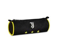 Seven Juventus Federmäppchen für die Schule, Fußball, Schwarz, ovales Federmäppchen für Stifte, Bleistifte und Zubehör, für mittlere und obere Schule, Jungen, Schwarz, Modern