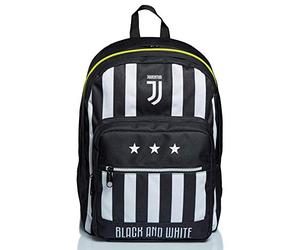 Seven Juventus Rucksack mit Zwei Fächern, Best Match, Schwarz und Weiß, Schule & Freizeit