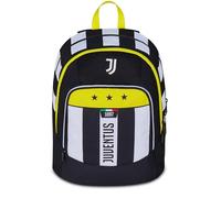 Seven Juventus Schulrucksack Advanced, weiß und schwarz, Doppelfach und Tasche für Trinkflasche, 29 l, Grundschule, Kinderrucksack Fußball, Schwarz, Taglia unica, Casual