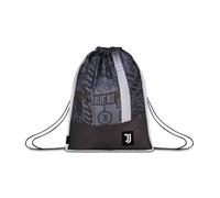 Seven Juventus Sportbeutel, Schwarz, Einfach, Kordelzug, Sportzubehör, Fußball, Schule, für Kinder und Jugendliche, Indea Fan-Geschenk