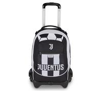 Seven Schultrolley Jack mit 3 Rädern, Schwarz, 33 l, abnehmbar, Cross-Over System, 3 in 1, Verwendung als Rucksack, Fronttasche, Grund- und Mittelschule, Kinder, Jungen, Fußball, offizielles Produkt