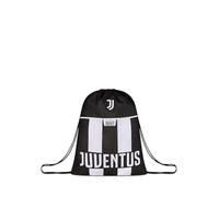 Seven Juventus Sakky Bag, Schwarz, Einfach, Kordelzug, Schule, Sport, Reisen, Kinder, Jugendliche und Erwachsene, Fußball, offizielles Produkt