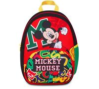 Seven Kindergartenrucksack Mickey Mouse, Rot, bequem und bunt, 14 Liter, Kindergarten- und Freizeitrucksack für Kinder, rot, Taglia unica, Modern