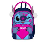 Seven Rucksack Lilo & Stitch All is Bright, Marineblau, Öffnung mit Reißverschluss, Ohren und Bommeln, Trinkflasche, offizielles Produkt, Geschenkidee für Kinder und Erwachsene