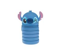 Seven Lilo & Stitch erweiterbares Mäppchen, Silikontasche, 2 in 1 ausziehbares Federmäppchen und Tischstiftehalter, Schultasche, Mäppchen, mit Reißverschluss, Faltbare Stiftetasche, blau