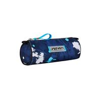 Seven Mäppchen, Federtasche für Schreibwaren, Etui für Stiften, Kugelschreiber, Kinder, Mädchen & Jungen, Schule, Grundschule, schwarz/blau