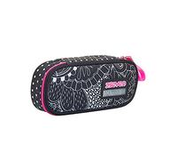 Seven Mäppchen, Federtasche für Schreibwaren, Etui für Stiften, Kugelschreiber, Kinder, Mädchen & Jungen, Grundschule, schwarz/rosa