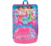 Seven Mermaid Magic Rucksack mit zwei ausziehbaren Fächern, hellblau, große Kapazität, vorgeformte Rückenlehne, Mädchen, Grundschule, himmelblau, Taglia unica, Casual