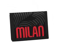 Seven Milan Geldbörse mit praktischem Klettverschluss, schwarz, Fächer für Karten, Bargeld und Münzen, Juventus-Zubehör, für Jungen und Mädchen, Schwarz , Taglia Unica