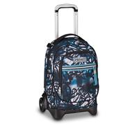 Seven New Tech Schulranzen mit Rollen, 33 Liter, Doppelfach, Trinkflaschenfach, 3 in 1 multifunktional, versteckbare Schultergurte, Schule und Freizeit, Mädchen und Jungen, blau/schwarz