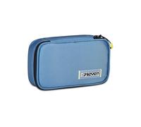 Seven Quick Case, Federmäppchen, Mäppchen, Mehrfarbig, Federtasche für Schreibwaren, Etui mit Stiften, Kugelschreiber, & mehr, Mädchen, Jungen, Schule, blau