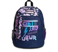 Seven Rucksack Advanced, Backpack für Schule, Uni & Freizeit, Geräumige Schultasche für Teenager, Mädchen, Jungen, Gepolsterter Schulranzen; pink,violett, mit Laptopfach und Trinkflaschenfach