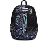 Seven Rucksack Advanced, Backpack für Schule, Uni & Freizeit, Geräumige Schultasche für Teenager, Mädchen, Jungen, Gepolsterter Schulranzen; Patchy Heart Girl, mehrfarbig, mit Laptopfach